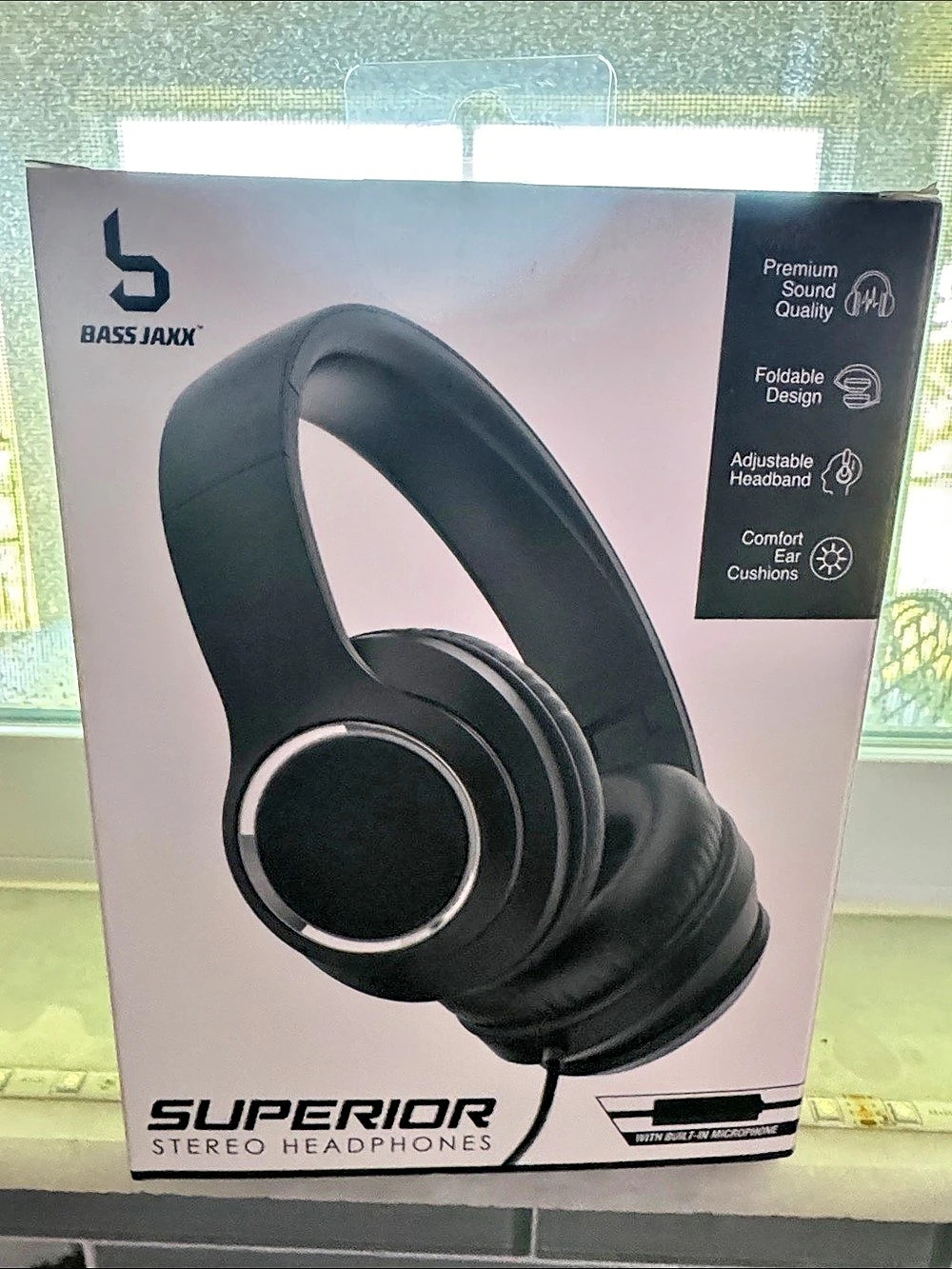 Bass Jaxx Superior Stereo Headphones Over-Ear Headphones Black NWT